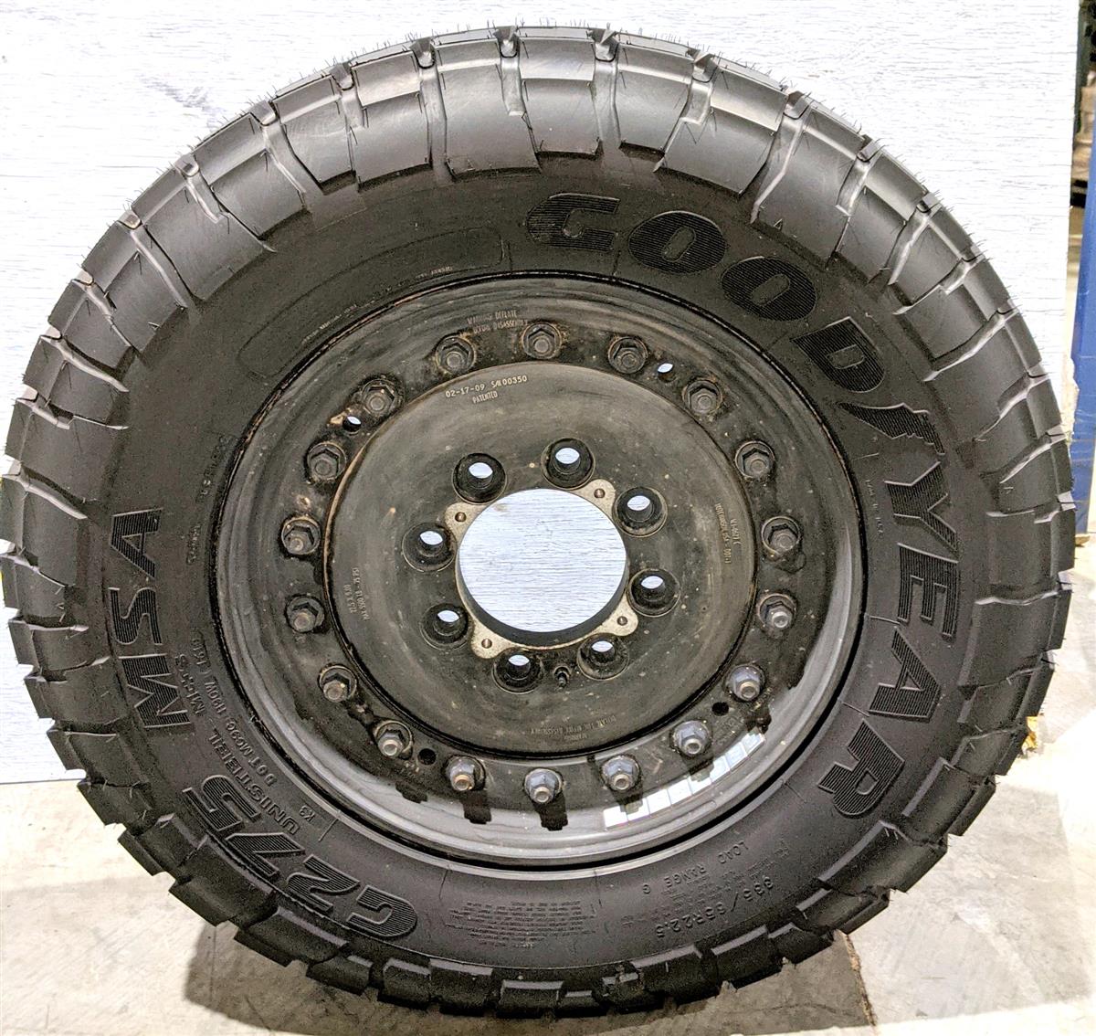 Goodyear G275 MSA 335/65R22.5 Tire Mounted on Unimount 18